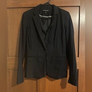 Chic Black Pinstripe Women's Blazer